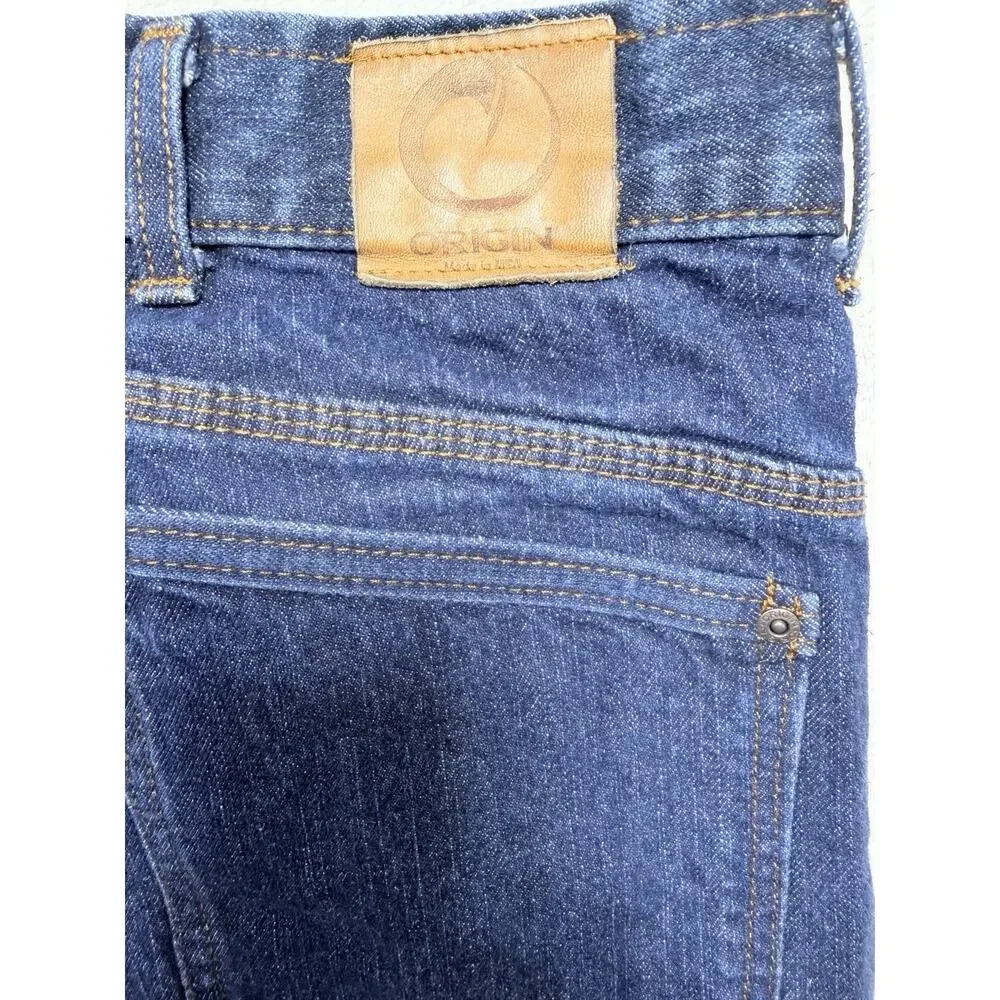 Origin USA Delta Denim Straight Leg Jeans Blue Men Size 34x28 Made In America